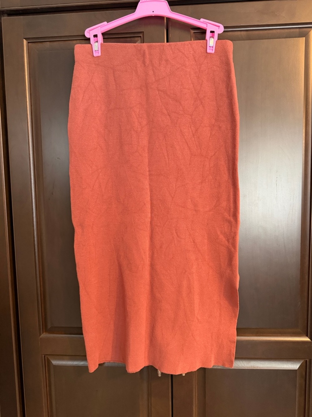 Wishlist Rust Orange Pencil Midi Skirt